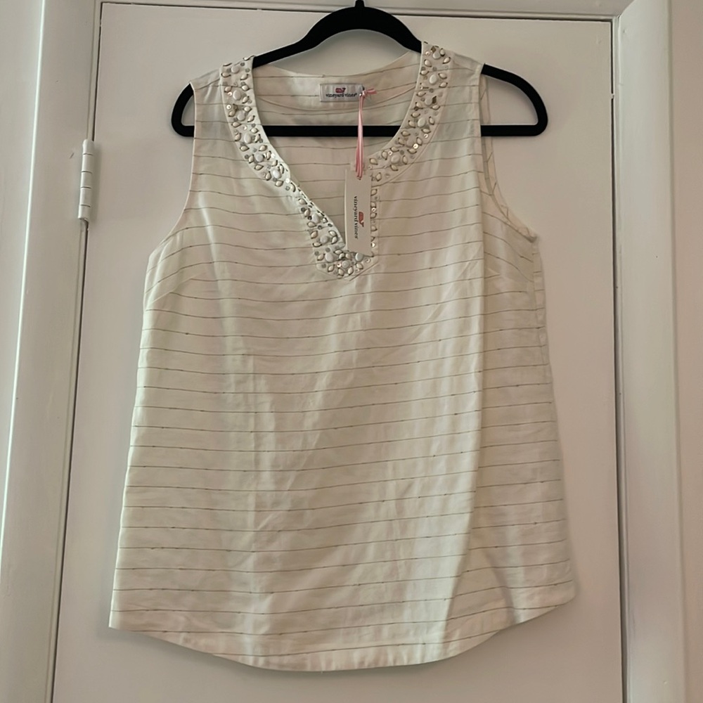 Vineyard Vines Shimmer Stripe Summer Top